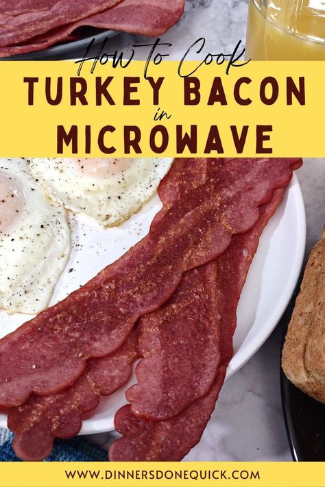 Microwave Turkey Bacon, Bacon In Microwave, Cook Bacon In Microwave, Maple Bacon Brussel Sprouts, How To Cook Turkey, Cooking Turkey Bacon, Cook Turkey, Butterball Turkey, Microwave Bacon