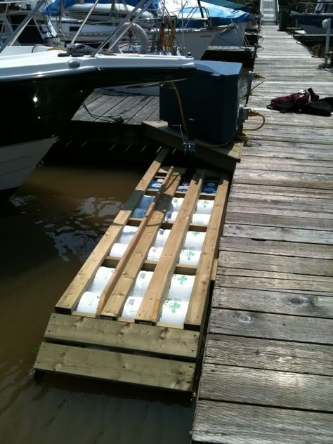 DIY Floating Dock Ramp: Progress Thread - Page 2 Kayak Launch Ramp, Diy Floating Dock, Kayak Launch, Jet Ski Dock, Diving Boards, Floating Boat, Build A Frame, Lakefront Living, Kayak Storage