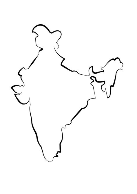 Indian Map Coloring Page. Free printable indian Map Coloring Pages For kids download and print Indian Map Painting, Indian Map For Upsc, India Outline Drawings, Our India Drawing, Map Of India Tattoo, India Map Tattoo Design, Indian Map Aesthetic, India Map Aesthetics, Indian Map Drawing Easy