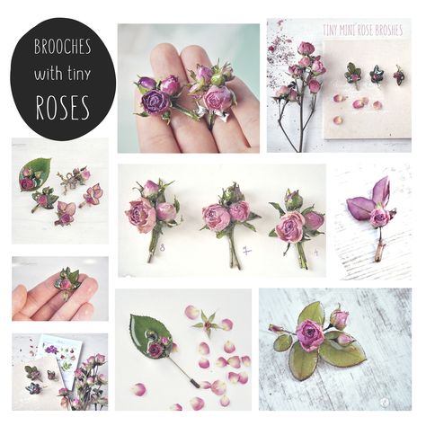 Excited to share the latest addition to my #etsy shop: Set of Dried pink roses for brooch + studs. Tiny flower bouquets. https://etsy.me/2lmfZgF #materialy #rozovyj #denrodena #beevyj #rose #driedflowers #pinkrose #flowersforbouquet #tinybouquet Onion Flower, Allium Flowers, Resin Brooch, Polymer Canes, Polymer Art, Drying Roses, Diy Jewelry Display, Rose Vines, Brooch Diy