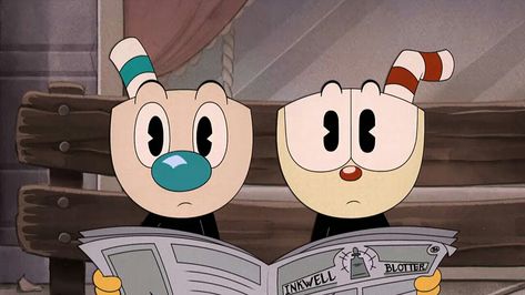 Cuphead and mugman. this is a show now. It's on Netflix. Go watch it! If not.. I'm truly sorry for ya. :( Cup Head And Mug Man, Cup Head Show, Cuphead X Mugman, Cuphead Game, The Cuphead Show, King Dice, Cuphead And Mugman, Cuphead Show, Cup Head