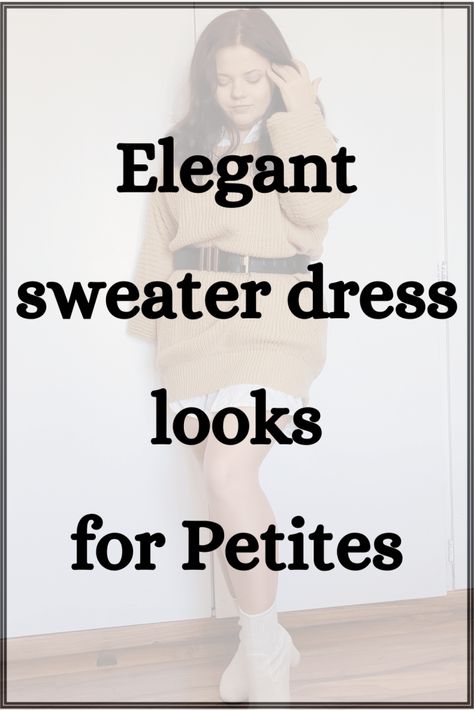 Looks For Petite Women, Winter Outfits For Short Women, Outfit For Short Women, Winter Outfits Petite, Classy Sweater Dresses, Fashion For Short Women, Dresses For Short Women, Dresses For Petites, Style A Sweater Dress