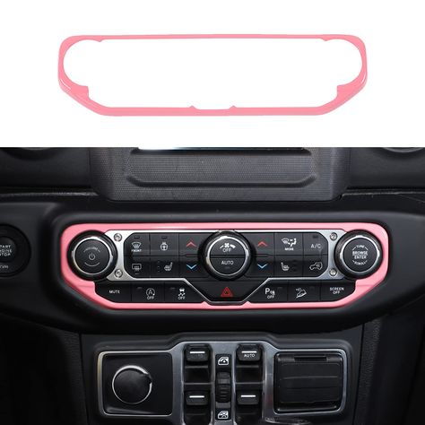 Jeep Accessories Aesthetic, Girly Jeep Accessories, Jeep Backseat Ideas, Jeep Wrangler Pink Interior, Jeep Mods Wrangler, Black Jeep Wrangler Pink Interior, Black Jeep Wrangler With Pink Accents, Jeep Wrangler Jl Accessories, Pink Jeep Accessories