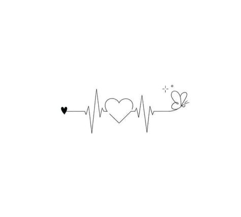 Heart Condition Tattoo, Heart Monitor Tattoo, Tatuaje Ekg, Heart Beat Tattoo, Pulse Tattoo, Mom Daughter Tattoos, Baby Tattoo Designs, Heartbeat Tattoo, Hip Tattoos Women