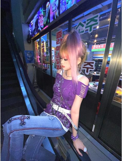 Aesthetic Outfits Y2k, Mcbling Fashion, Gyaru Fashion, Outfits Y2k, Purple Outfits, Y2k Outfits, Harajuku Fashion, Character Outfits, Casual Style Outfits