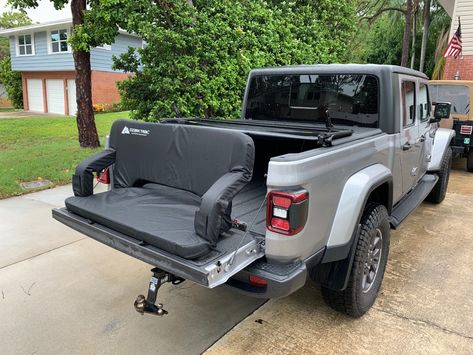 The must have JT tailgate accessory! Padded truck tailgating couch (Ozark Trail) | Page 5 | Jeep Gladiator (JT) News, Forum, Community - JeepGladiatorForum.com Jeep Gladiator Overland Accessories, Jeep Truck Gladiator, Jeep Rubicon Accessories, Jeep Gladiator Accessories, Jeep Gladiator Custom, Jeep Gladiator Overland, Jeep Wrangler Front Bumper, Jeep Gladiator Mojave, Gladiator Mojave