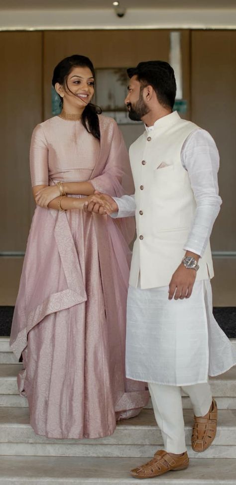 Celebrity Engagement Outfits, Kerala Engagement Dress Hindus Couple, Engagement Photos Outfits Indian, Christian Engagement Dress, Marriage Dress For Men, Indian Engagement Outfit, Simple Engagement Dress, Kerala Engagement Dress, Engagement Dress For Groom