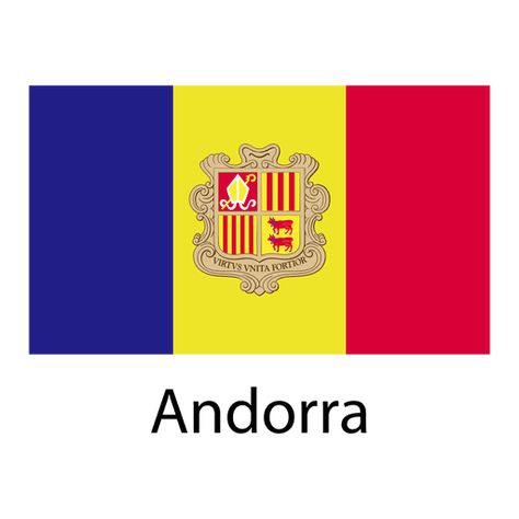 Andorra Flag, Andorra La Vella, Map Signs, Mo Design, Flag Png, Vector Flowers, Shirt Maker, Educational Projects, Layout Template