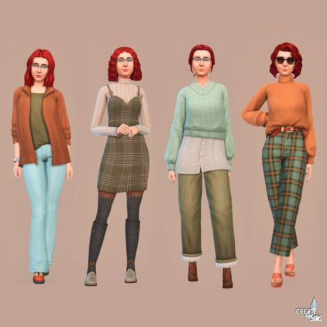 Ts4 Lookbook No Cc, Sims 4 Cas No Cc, Sims Outfits No Cc, Sims 4 Lookbooks No Cc, Bob Pancakes, Eliza Pancakes, Sims 4 Outfits No Cc, Sims No Cc, Sims 4 Base Game Outfits Ideas