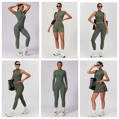 Clothing Brand Shoot Ideas, Clothing Photoshoot Ideas, Activewear Photoshoot, Fitness Branding, Social Media Branding Design, Time To Live, Sports Wear Women, Fitness Wear Outfits, Green Palette