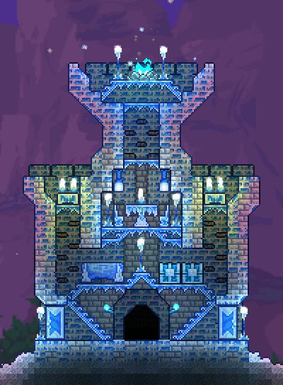 Terraria Igloo House, Terraria Cloud House, Ocean Terraria House, Terraria Snow Biome House, Terraria Snow House, Terraria Ice Castle, Terraria Cool Builds, Terraria Castle, Terraria Base