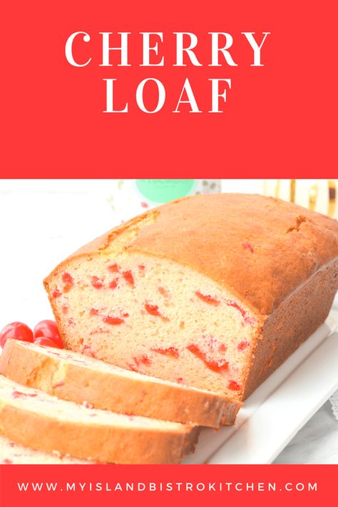 Cherry Loaf Recipe - My Island Bistro Kitchen Cherry Loaf Recipe, Dessert Loaves, Cherry Loaf Cake, Cherry Loaf, Cherry Cake Recipe, Cherry Bread, Dessert Breads, Xmas Recipes, Bistro Kitchen