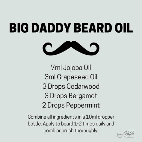 HATCH AREJOLA | Essential Oils on Instagram: “I have a hero 🦸‍♂️ and I call him dad!! Here’s a BIG DADDY BEARD OIL that you can easily make for our everyday heroes!! Love you, Daddy!” Diy Beard Oil Essential Oils, How To Make Beard Oil, Beard Oil Recipe Diy For Black Men, Lotion Scents, Beard Oil Blends, Homemade Beard Oil, Diy Beard Balm, Beard Oil Recipe, Diy Beard Oil