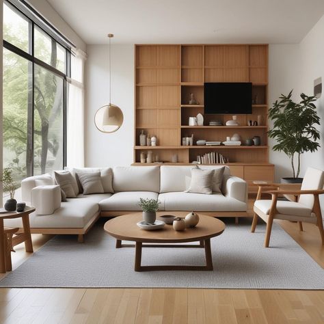 Minimal Sofa Design Living Rooms, Japandi Living Room Apartment, Scandi Japandi Living Room, Sofa Japandi Style, Japandi Sofa Living Room, Muji Style Living Room, Japanese Modern Living Room, Sofa Japandi, Muji Living Room