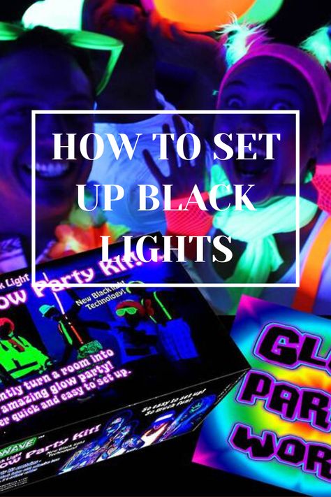 Black Light Tape Ideas, Garage Glow Party, How To Throw A Glow Party, Black Light Glow Party Ideas, Glow Party New Years Eve, Glow In The Dark New Years Party, Black Light Dance Party, Outdoor Glow In The Dark Party, Glow In The Dark Sleepover Party