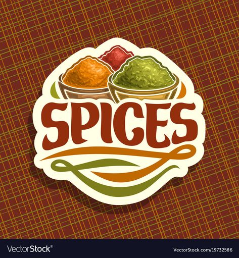 Spices Logo, Spices Vector, African Logo, Herb Logo, Brand Name Ideas, Interior Brochures, Paprika Spice, Herbs Illustration, Shop Name Ideas