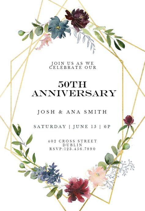 Farewell Invitation, 25th Wedding Anniversary Invitations, Wedding Anniversary Party Invitations, Farewell Party Invitations, Free Invitation Cards, 50th Anniversary Invitations, 50th Wedding Anniversary Invitations, 40th Anniversary Party, Anniversary Party Invitations