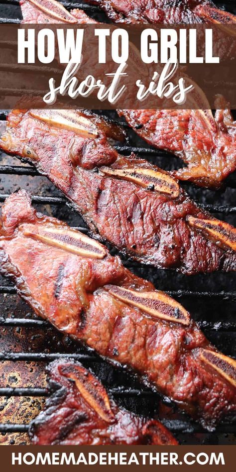 Grill Short Ribs, How To Grill Ribs, Flanken Short Ribs Recipe, Ribs Marinade Recipe, Ribs Marinade, Beef Chuck Short Ribs, Kalbi Marinade, Korean Bbq Short Ribs, Bbq Outside