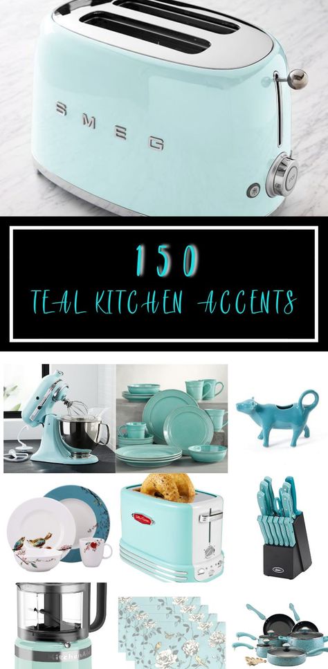 Teal Farmhouse Kitchen, Teal Kitchen Decor, Farmhouse Kitchen Decor Ideas, Teal Decor, Turquoise Kitchen, Teal Kitchen, Galley Kitchens, Kitchen Manufacturers, Farmhouse Bedroom Decor