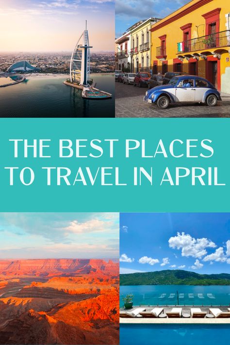 The best places to travel in April. Where to travel in April for the best weather and avoid the crowds. #apriltravel #springtravel #travel April Travel Destinations, Best Honeymoon Locations, April Travel, April Vacation, Vacations In The Us, Best Places To Vacation, Best Holiday Destinations, Best Vacation Destinations, Honeymoon Locations