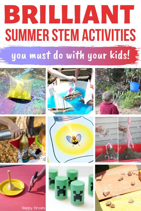 Summer Stem Activities For Kids, Summer Stem Projects, Projects For Elementary Students, Summer Stem Activities, Summer Daycare, Toddler Stem, Stem Activities For Kids, Kindergarten Stem, Elementary Stem Activities