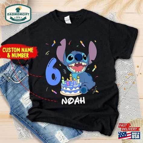 Create T Shirt Design, Stitch Birthday, Birthday Boy Shirts, Cute Shirt Designs, Movie Shirts, Custom Shirt, Create T Shirt, Top Trending, Birthday Boy