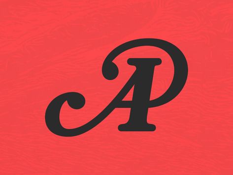 AP monogram by Vasilii Popkov on Dribbble A & P, Ap Tattoo Design, Ap Letters Design, Ap Tattoo Letter, Ap Monogram Logo, Ap Logo Design Letter, Ap Wallpaper, Ap Logo Design, Ap Tattoo