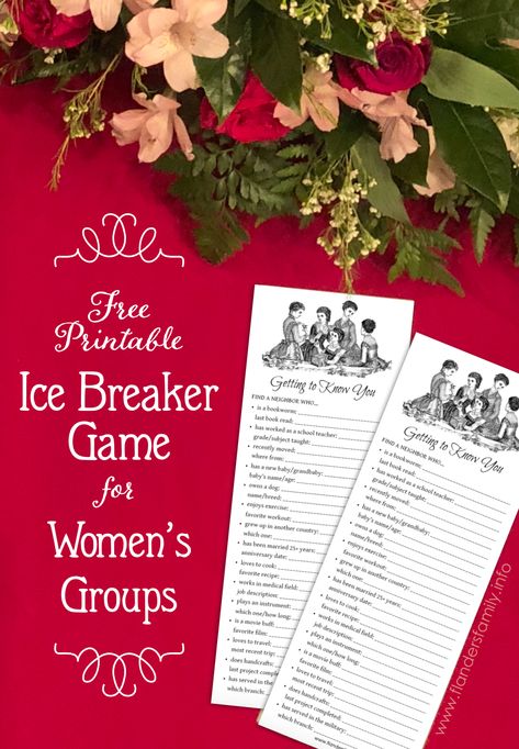 Party Ice Breaker Games, Ice Breakers For Women, Adult Ice Breakers, Group Ice Breaker Games, Ice Breaker Activities, Ice Breaker Bingo, Ice Breaker Games For Adults, Group Ice Breakers, Women Small Group