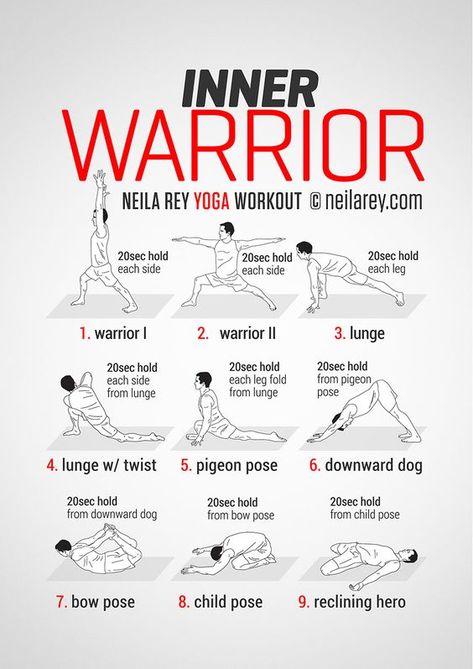 Inner Warrior Workout - Tuesday / Thursday workout Neila Rey, Být Fit, Warrior Yoga, Trening Sztuk Walki, Ashtanga Vinyasa Yoga, Warrior Workout, Yoga Beginners, Sup Yoga, Inner Warrior