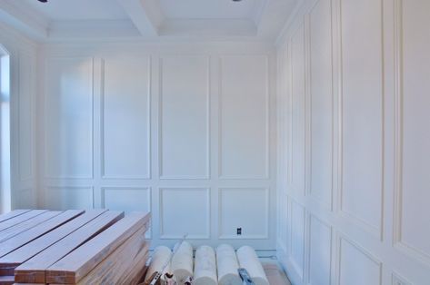 Coffered Wall, Greenwich House, Wainscoting Wall, Hidden Pantry, Wall Molding, Coffered Ceiling, Home Upgrades, Wainscoting, Wood Pieces