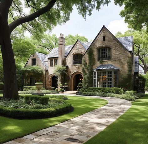 Tutor Style Homes, Tudor House Exterior, French Country Exterior, Tudor Style Homes, Cottage Exterior, English Tudor, Tudor House, Tudor Style, French Country House