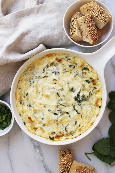 Baked Spinach & Artichoke Dip — Low FODMAP Cooking Low Fodmap Spinach Dip, Low Fodmap Dips, Fodmap Food List, Baked Spinach Artichoke Dip, Fodmap Food, Low Fodmap Snacks, Baked Spinach, Fodmap Snacks, Cracker Dip