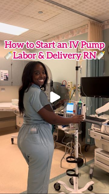 NiaMira on Instagram: "How to Start an IV Pump | Labor & Delivery RN   Disclaimer: This IV fluid and tubing was used for new training purposes ONLY. No Patient Care was done using the same supplies   #nurse #registerednurse #laboranddelivery #laboranddeliverynurse #blacknurses #nursing #nursingcontent #content #contentcreator #reels #reelsinstagram   Nurses, What type of IV Pump do you use?" Nurse Bae, Iv Fluids, Hello Nurse, Labor And Delivery Nurse, Nurse Stuff, Labor Delivery, Registered Nurse, Patient Care, Nurse Life