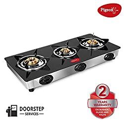 Best 3 Burner Gas Stoves under 3000  Online Black Gas Stove, Best Gas Stove, Stove Black, Gas Stove Burner, Cook Top Stove, Smart Glass, Glass Cooktop, Burner Stove, Making Excuses