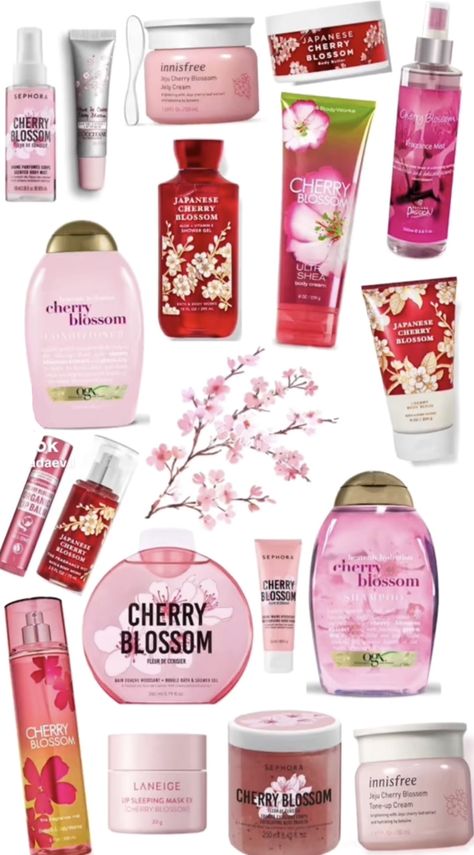 Cherry Blossom Scent, Blossom Perfume, Body Hygiene, Body Creams, Bath And Body Works Perfume, Shower Skin Care, Body Smells, Pretty Skin Care, Perfume Scents