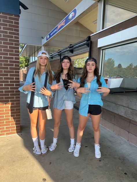 Country Outfits For Spirit Week, Frat Outfits Football Game, Greek Life Spirit Day, Frat Boy Costumes For Women, School Spirit Ideas Outfits, Frat Spirit Day Outfit, Frat Boy Football Theme, Country Vs Country Club Outfit Spirit Week, Duo Halloween Costumes For Teens