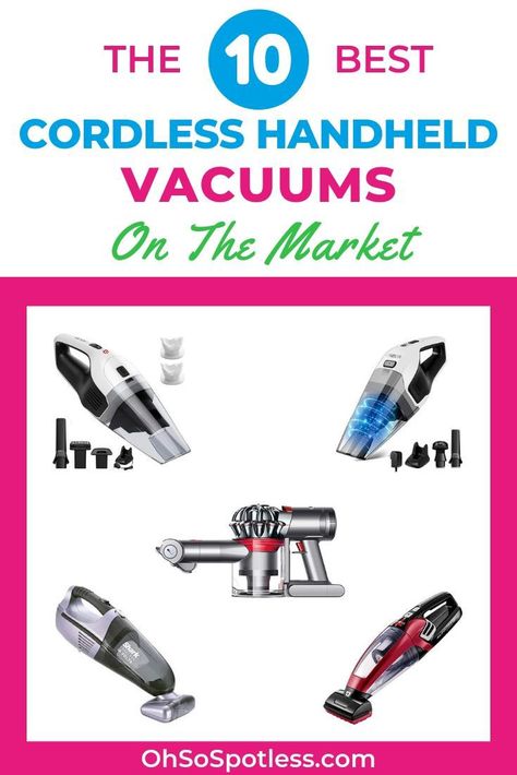 These are the 10 best cordless handheld vacuums on the market right now. They have great runtimes, are portable, and use less electricity than full-sized vacuums. #vacuums #vacuumcleaner #vacuumingtips #bestvacuums #howtoclean #cleaningtips #cleaninghacks Best Cordless Hand Vacuum, Best Hand Held Vacuum, Rv Storage Organization, Best Handheld Vacuum, Small Vacuum, Hand Vacuum, Rv Storage, Christmas Board, Portable Vacuum