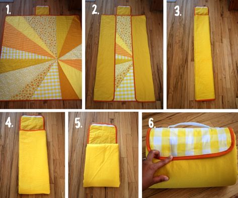 Tutorial: Sunburst Picnic Blanket – you and mie Picnic Blanket Diy, Sewing Blankets, Pochette Portable, Picnic Quilt, Simple Sewing, Blanket Diy, Picnic Mat, Picnic Blankets, Quilting Ideas