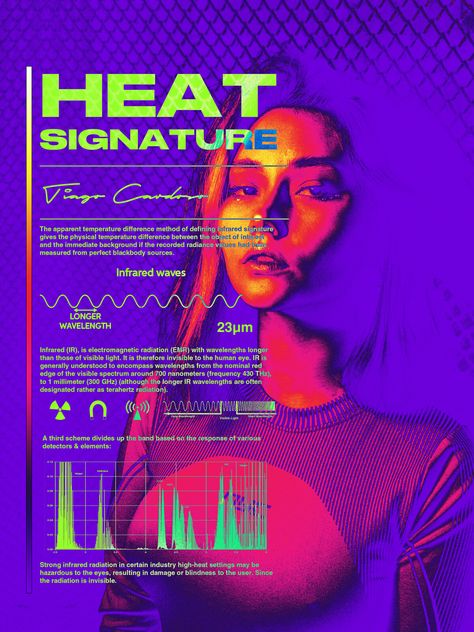 023 - "Heat signature", Tiago Cardoso on ArtStation at https://www.artstation.com/artwork/WKoDED Heatmap Graphic Design, Heat Signature Art, Heatmap Design, Heat Map Design, Heat Signature, Game Posters, Heat Map, Business Poster, Ski Club