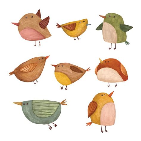 Set of cute colorful bird illustration | Premium Vector #Freepik #vector #watercolor #water #nature #character Nature Character, Bird Doodle, Diy Keramik, Watercolor Birds, Water Nature, Watercolor Water, Owl Cartoon, Colorful Bird, Funny Birds