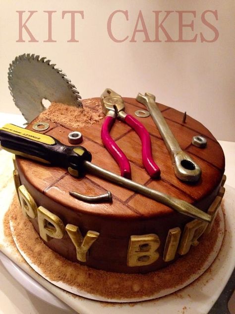 Tools Birthday Cake on Cake Central Tools Birthday Cake, 70th Birthday Cake For Men, Teen Cakes, 70th Birthday Cake, Dad Birthday Cakes, 60th Birthday Cakes, Cake Tools, Funny Birthday Cakes, Tool Cake