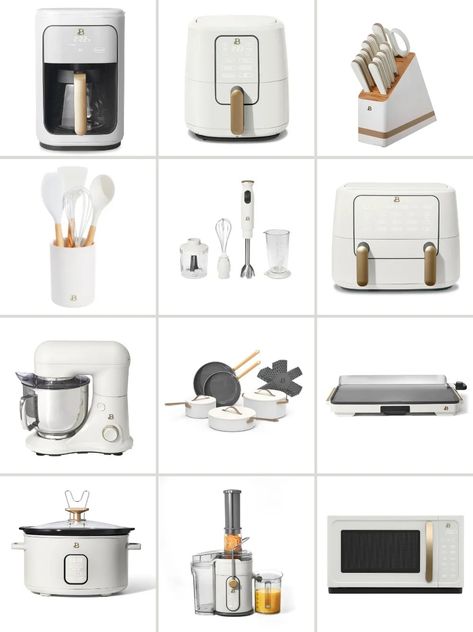 Beautiful By Drew Barrymore Kitchenware and Appliances - Walmart Finds Amazon Needs, Beautiful By Drew Barrymore, Rachel House, Beautiful Kitchenware, Walmart Home, Gadgets Kitchen Cooking, Walmart Finds, Gold Kitchen, Neutral Minimalist