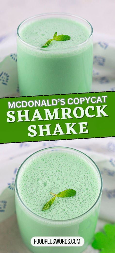 Shamrock Shake Mcdonalds, Diy Shamrock Shake, Minty Desserts, Homemade Shamrock Shake, Shamrock Shakes, Mint Milkshake, Shamrock Shake Recipe, Winco Foods, Homemade Milkshake