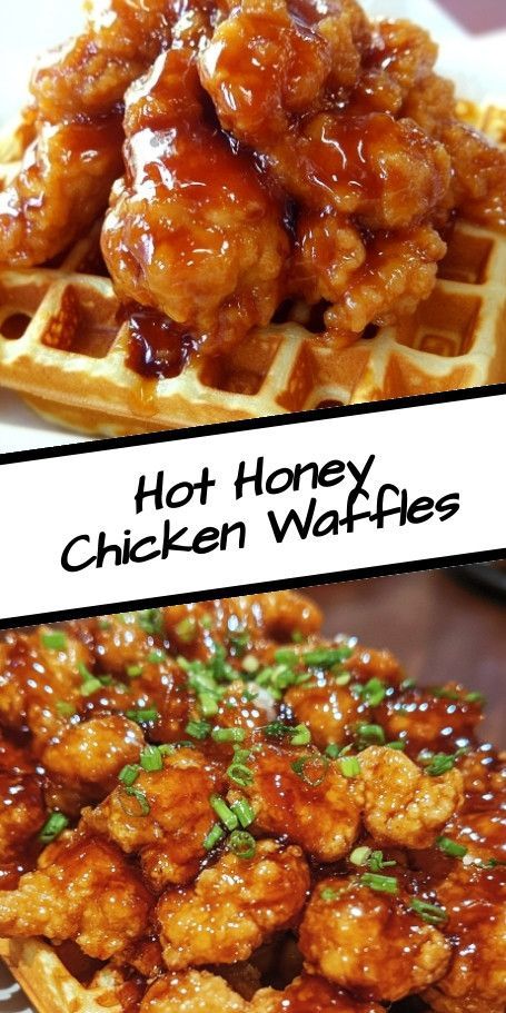 Hot Honey Chicken and Waffles with Herb Butter: Sweet Meets Spicy Brunch Delight Discover the ultimate brunch dish with crispy hot honey fried chicken and fluffy waffles topped with herb-infused butter. Perfect for a sweet, spicy, and savory indulgence at your next gathering! #BrunchVibes #CrispyChicken #WaffleLover Hot Honey Chicken And Waffles, Spicy Chicken And Waffles Recipe, Hot Honey Fried Chicken, Mini Chicken And Waffles, Chicken Waffles Recipe, Chicken And Waffles Recipe, Savory Waffle Recipe, Spicy Honey Chicken, Honey Fried Chicken