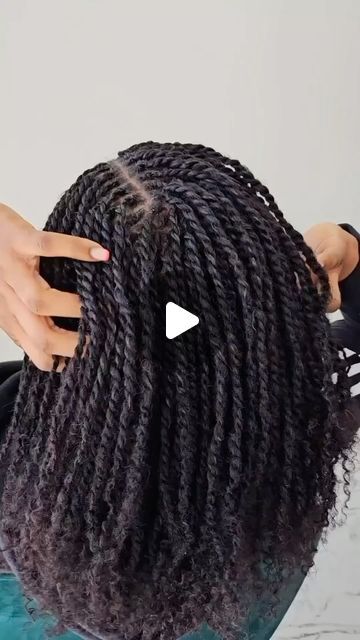 Trending Twist Braids, Twists No Extensions, Fake Hair Twist, Fake Twist Braids, Faux 2 Strand Twist, Chunky Twists With Extensions Short, Fluffy Twists, Two Strand Twist Fake Hair, Boho Senegalese Twist Tutorial