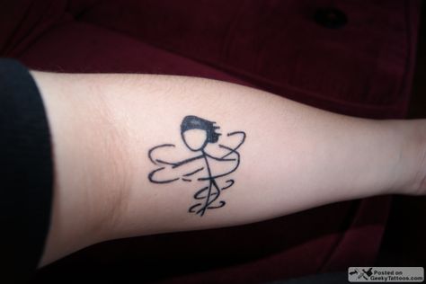 xkcd "angular momentum" tattoo Momentum Tattoo, Geeky Tattoos, Geek Tattoos, Outer Thigh, Comic Tattoo, Geek Tattoo, Geek Culture, Deathly Hallows Tattoo, Infinity Tattoo