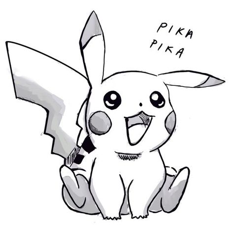 Black and white version of the pikachu sketch Pikachu Illustration, Pikachu Sketch, Pikachu Makeup, Pikachu Evolution, Pikachu Wallpaper Iphone, Pikachu Tattoo, Pikachu Drawing, Drawing Black And White, Pikachu Art