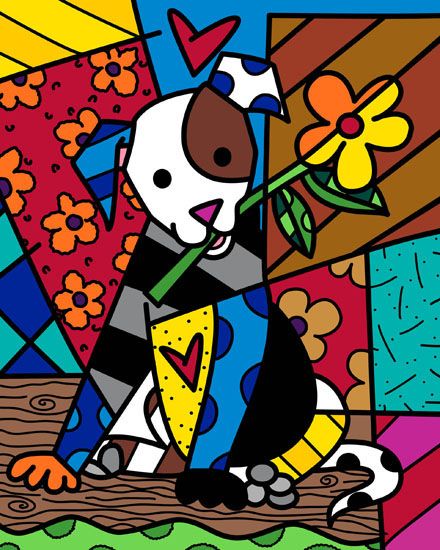 romero britto Brito Art, Romero Britto Art, Britto Art, Painted Bottles, Art Web, Graffiti Painting, Tableau Design, Paris Art, Arte Animal