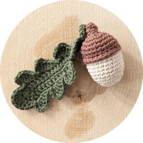 Crochet Acorn Pattern Leaf Crochet Pattern, Leaf Crochet, Crochet Washcloth Pattern, Easy Amigurumi Pattern, Easy Amigurumi, Crochet Snowflake Pattern, Crochet Eyes, Washcloth Pattern, Bat Pattern