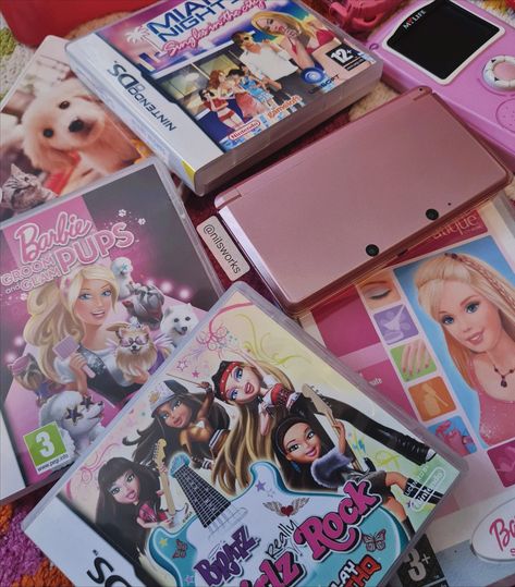 #pink #barbie #bratz #nintendo #nintendo3ds #retro #nostalgia #aesthetic #cute #girly #games Girly Games, Nintendo 3ds Games, Game Designer, Pink Games, Girl Games, Nintendo Ds Games, Nostalgia Aesthetic, Childhood Memories 2000, Retro Gadgets